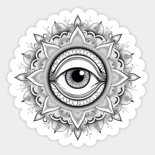 All Seeing Eye Mandala Sticker